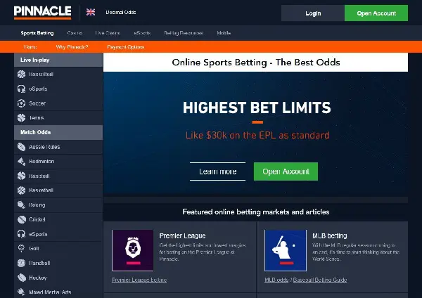 pinnacle bet