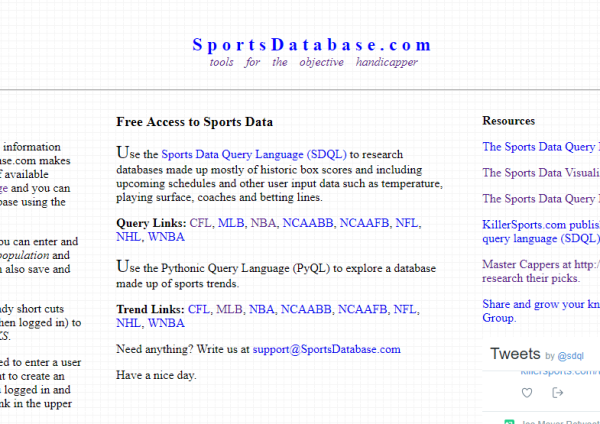 SportsDatabase.com