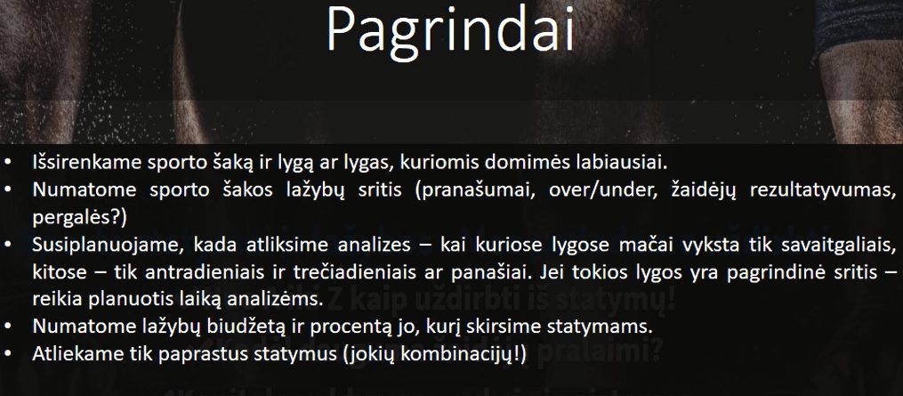 Lažybų strategijos kūrimas