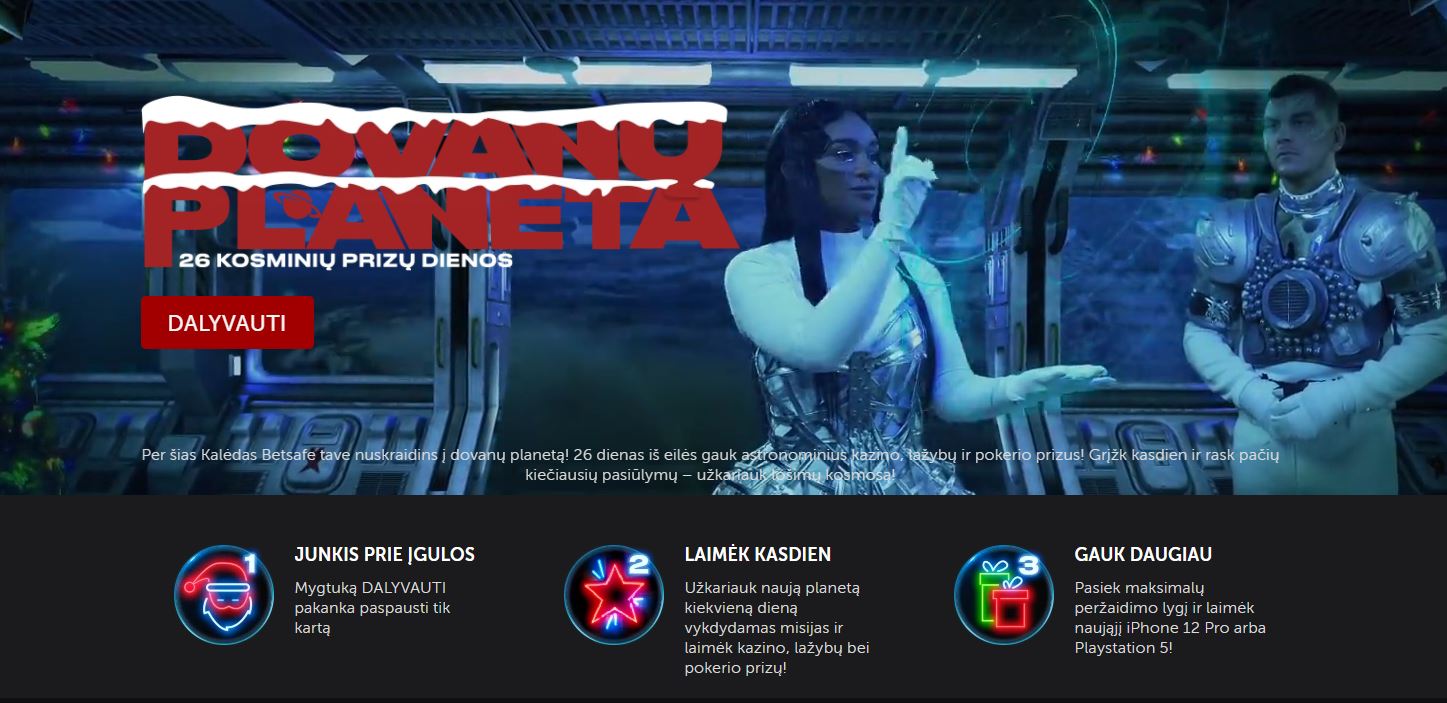 betsafe premija dovanu planet
