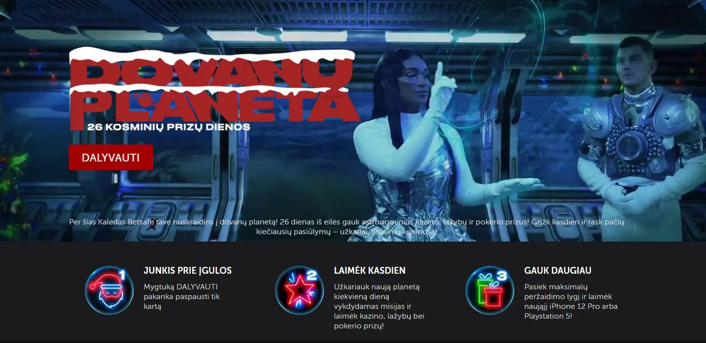 betsafe premija dovanu planet