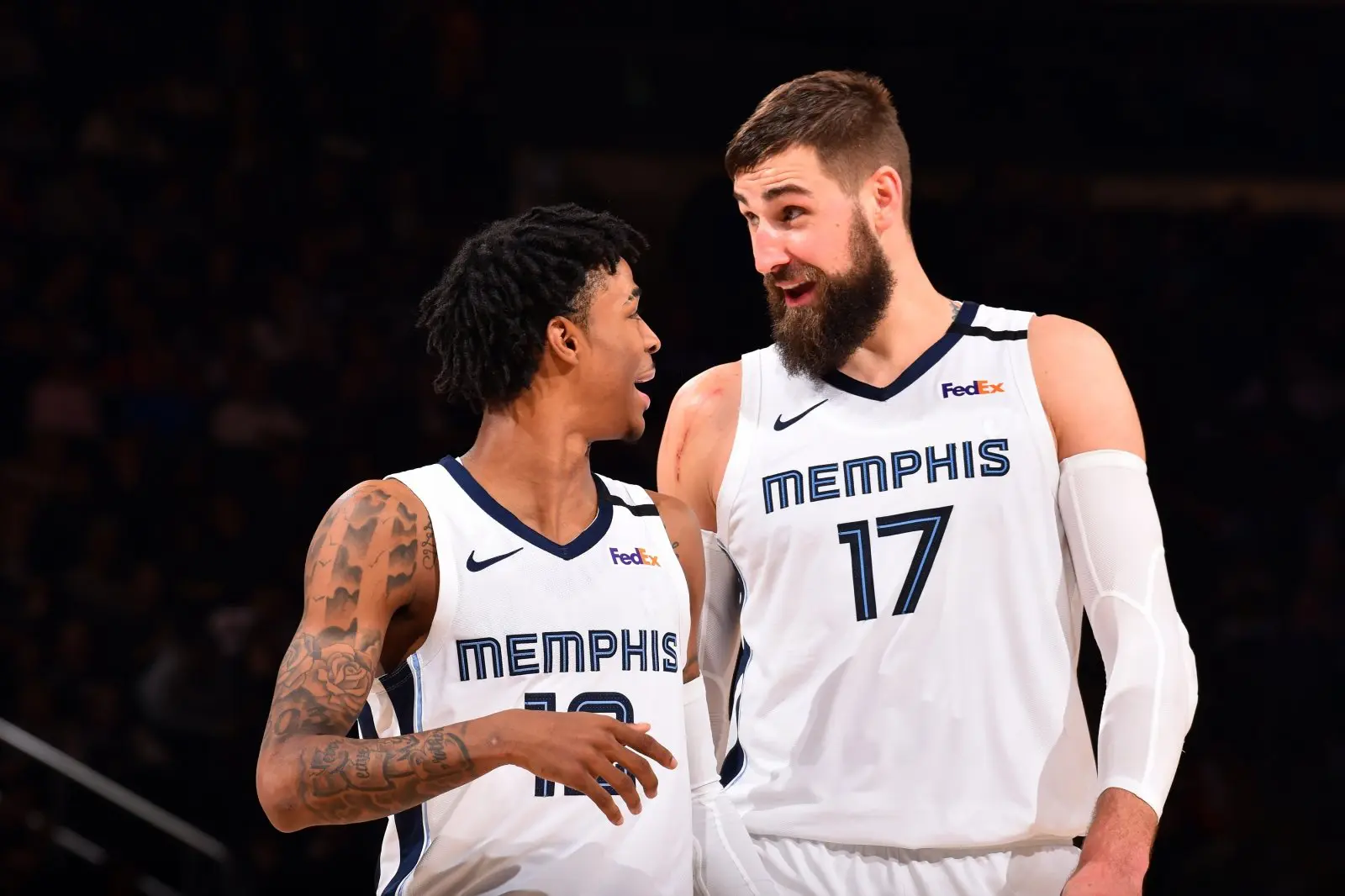 Ja Morant and Jonas Valanciunas