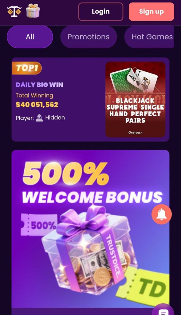 trustdice-lazybu-svetaines-akcijos-premijos-mobile