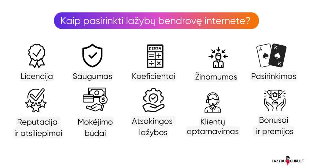Kaip išsirinkti lažybų bendrovę internete? 