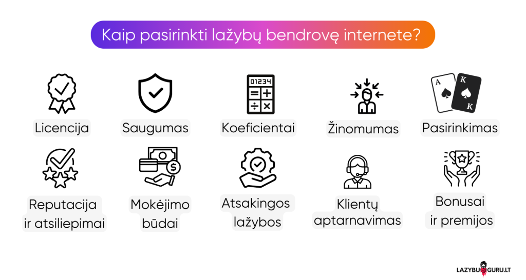 Kaip išsirinkti lažybų bendrovę internete? 