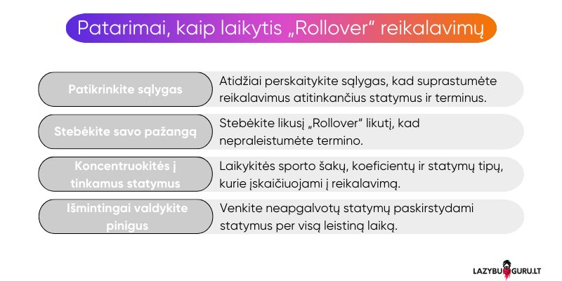 rollover-statymu-reikalavimai